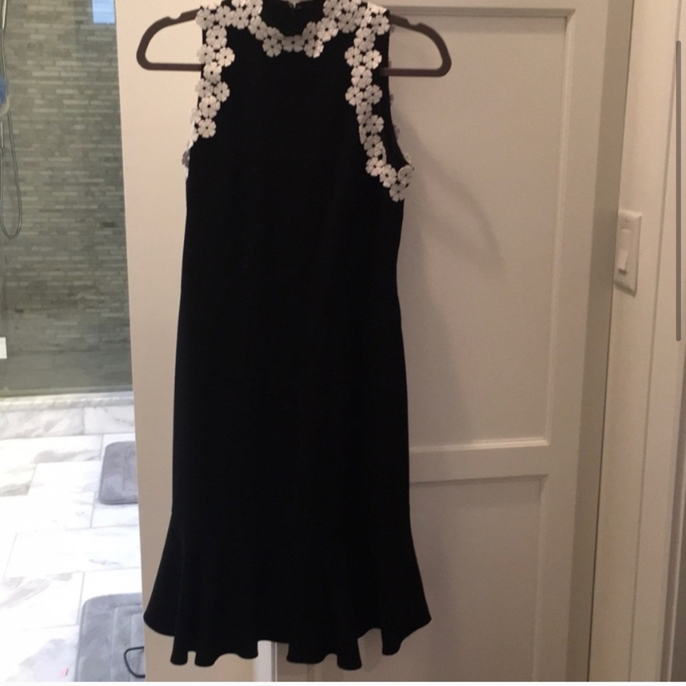 Shoshanna Flower Mock Neck Dress